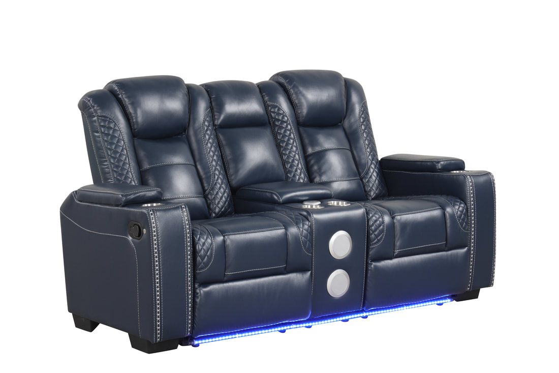 STEFANO40 3PC Reclining Set Blue