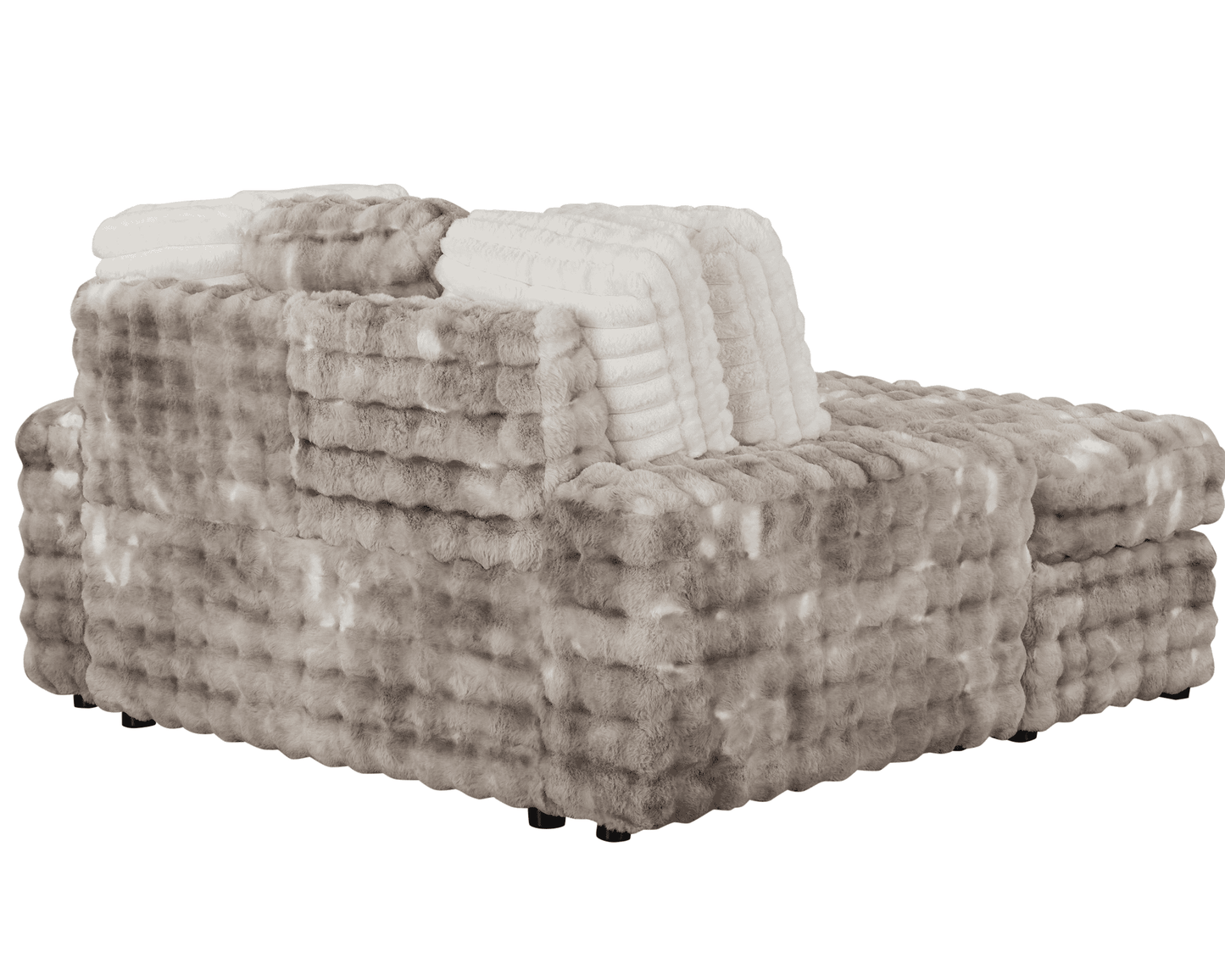 U8292 Comfy Marble Grey Chaise Lounge