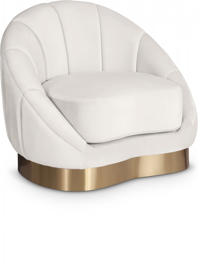 Shelly Velvet Upholstered Chair Cream