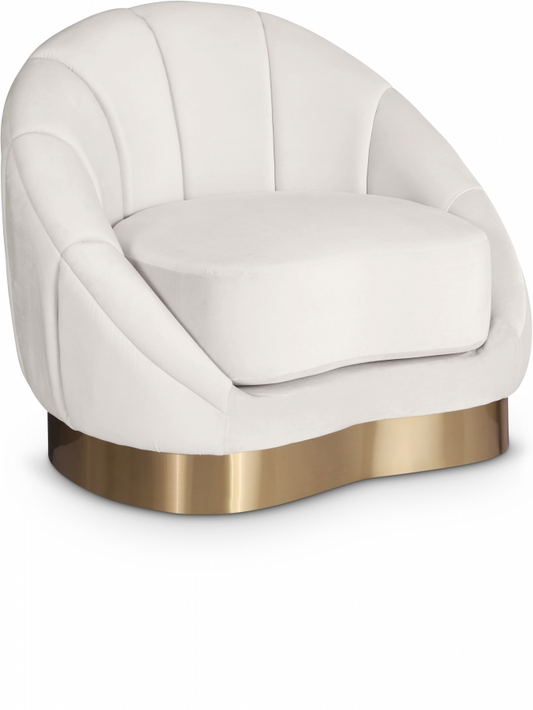 Shelly Velvet Upholstered Chair Cream