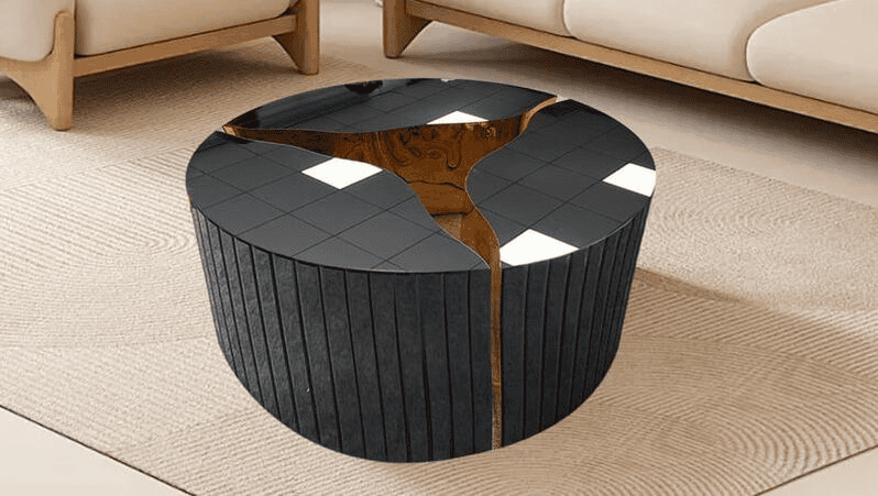 Coffee Table (BLACK GLASS)