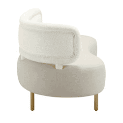 Tischa Cream Boucle & Grey Velvet Sofa