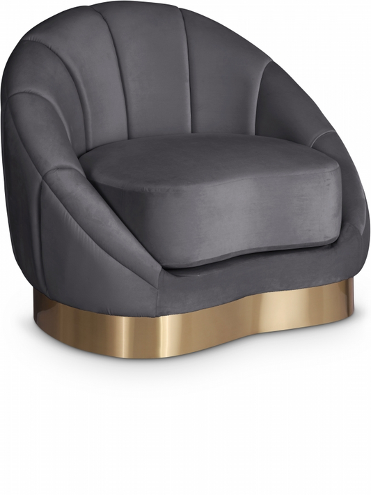 Shelly Velvet Upholstered Chair Grey
