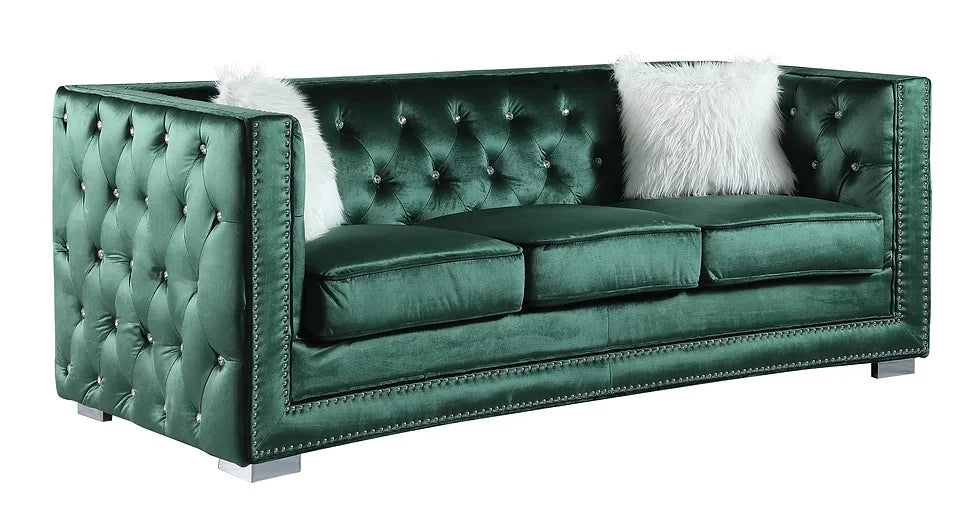 PARIS GREEN SOFA & LOVESEAT