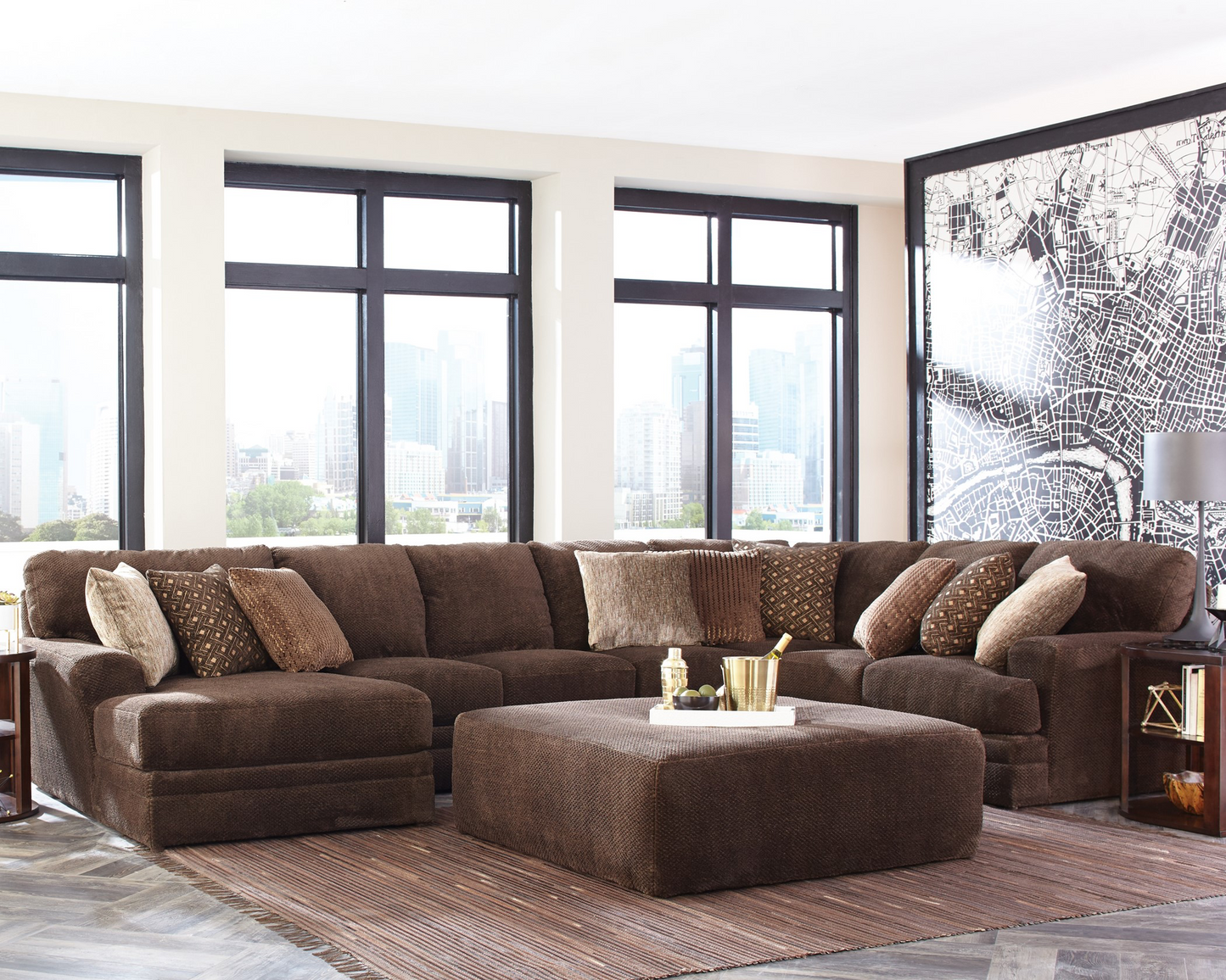 4376 Mammoth Chocolate Sectional Left Chaise