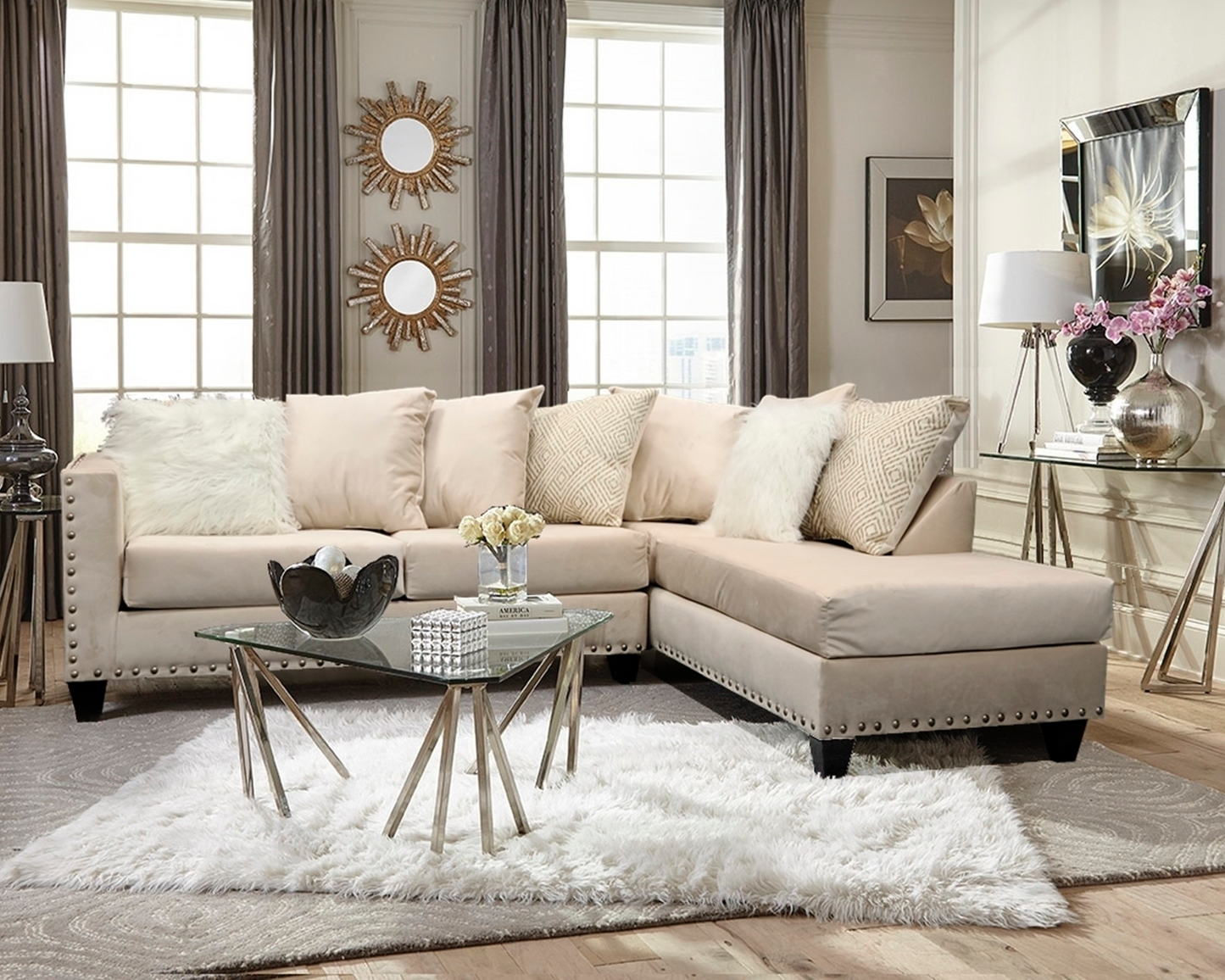 2019 Cream Combo Sectional