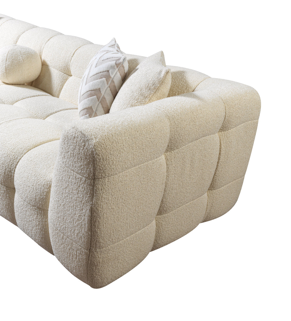 Ivy Ivory Boucle LAF 110" Sectional