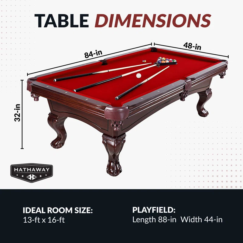 Barrington Billiards Arlington Drop Pocket Table Dark Wood Grain