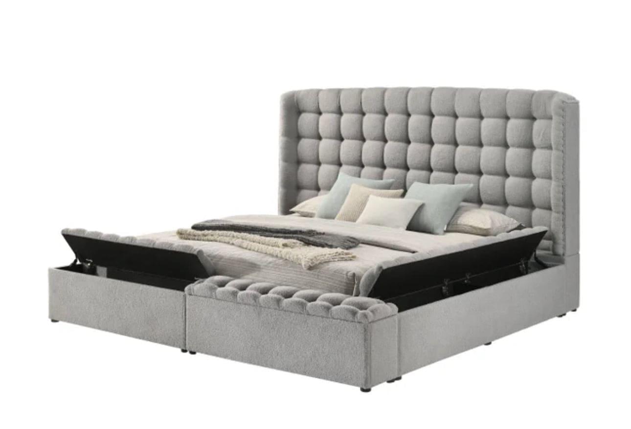 Madonna Gray Platform Bed