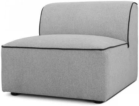 Divani Casa Polo - Modern Green + Blue + Grey Fabric Modular Sectional Sofa