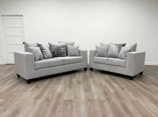 110-Hollywood Dove Sofa & Loveseat