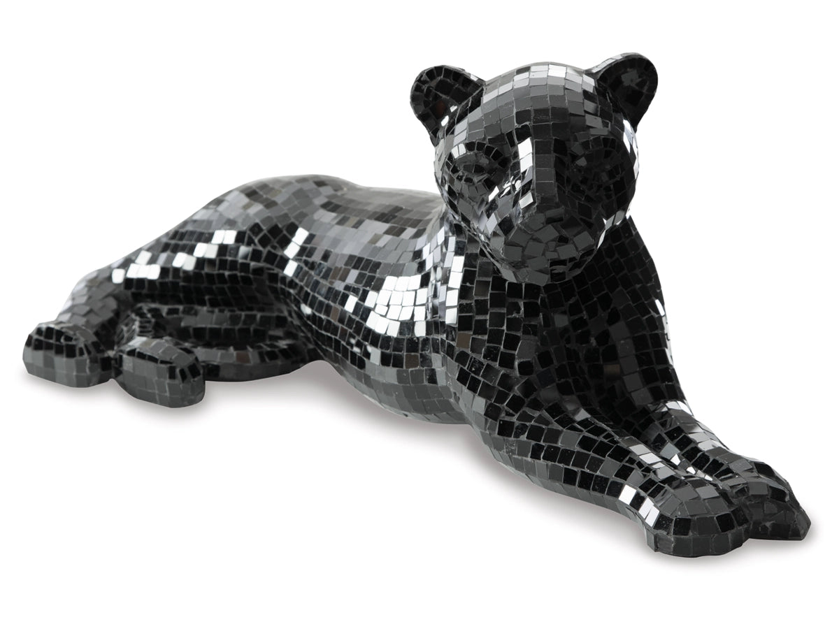 Leopard Panther Sculpture Black