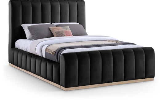 Amara Velvet Upholstered Bed Queen