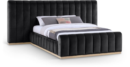Amara Velvet Upholstered Bed Queen