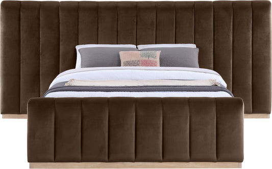 Amara Velvet Upholstered Bed Queen