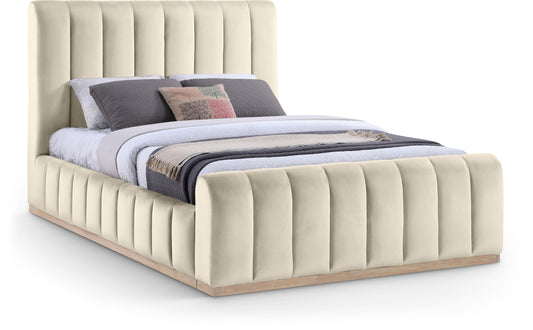 Amara Velvet Upholstered Bed Queen