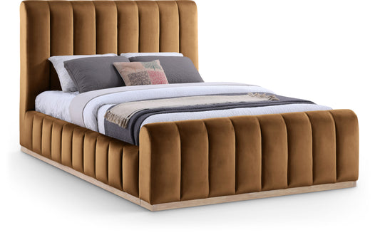 Amara Velvet Upholstered Bed Queen