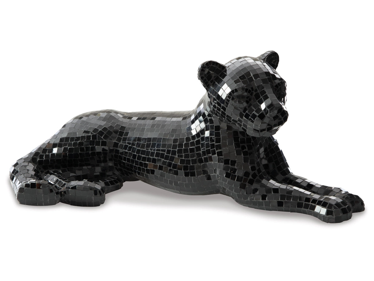 Leopard Panther Sculpture Black