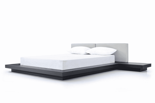 Modrest Opal Modern Wenge & Grey Platform Bed