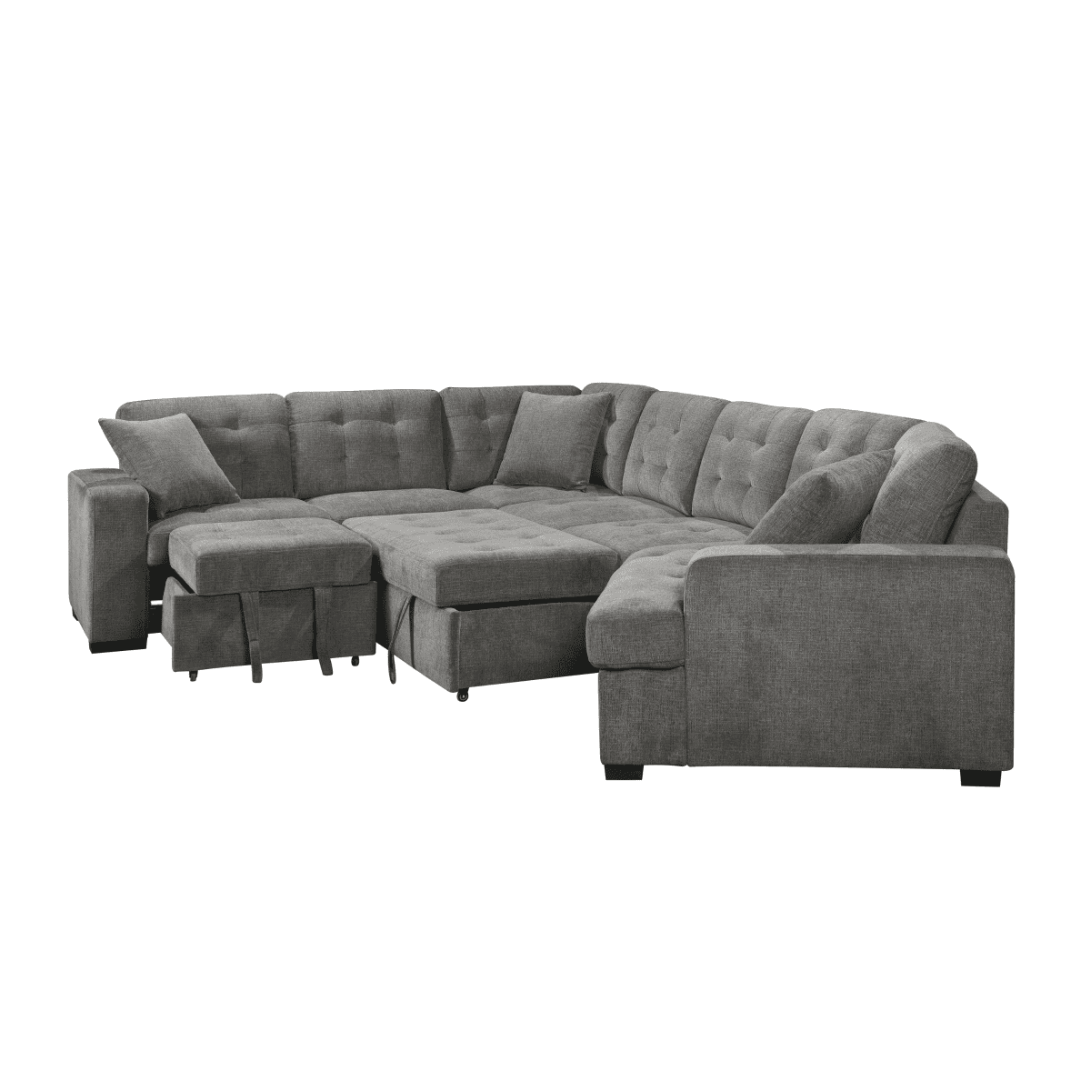 Logansport 4-Piece Sectional with Pull-out Bed and Pull-out Ottoman