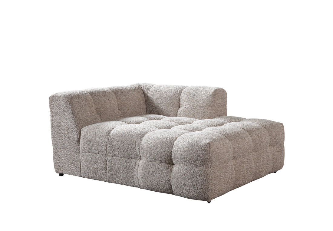 Ivy Sand Boucle Double Chaise 146" Sectional