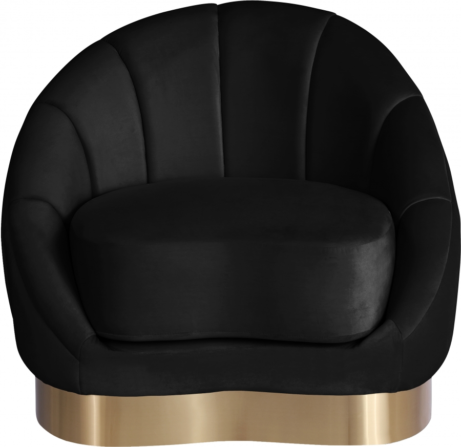 Shelly Velvet Upholstered Chair Black