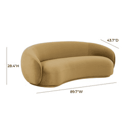 Kendall Cognac Velvet Sofa