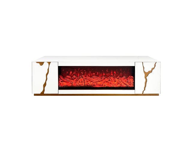 ROSA TV STAND WHITE/GOLD
