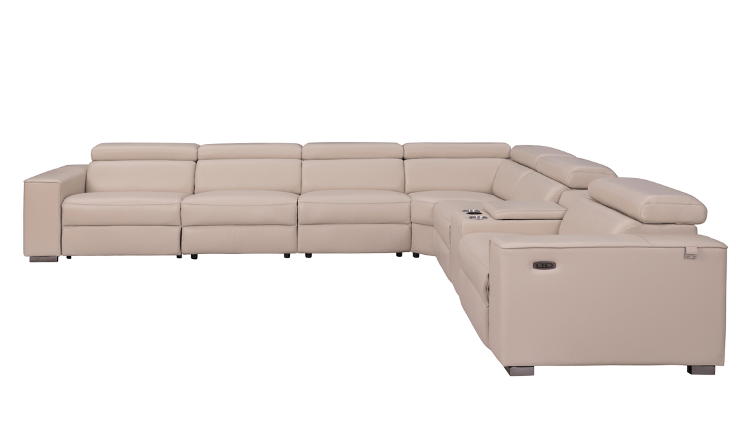 Picasso Power Reclining Sectional 7pcs Beige (3 Power)