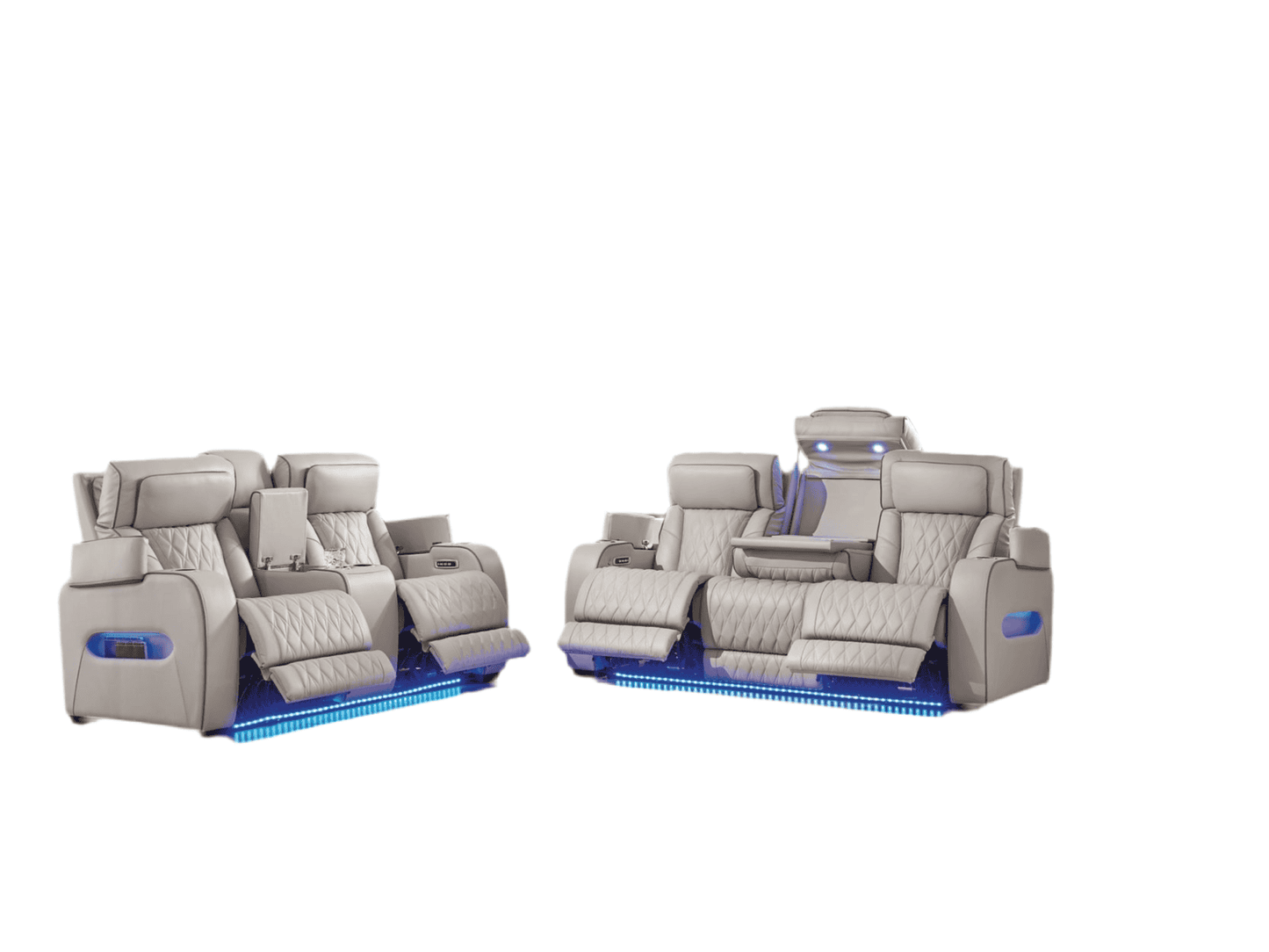 Power 2PC Reclining Set (Genuine Leather + Air Massage)