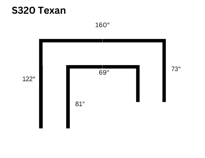 Texan 4pcs Sectional GRAY