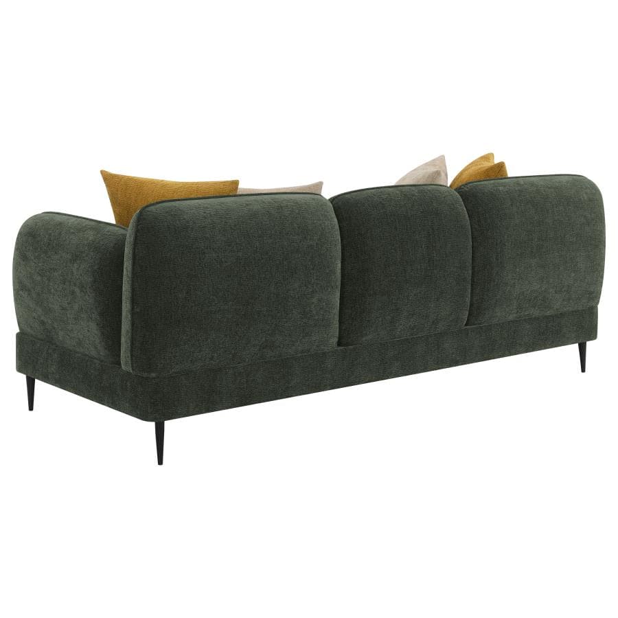 Jade 2-piece Chenille Upholstered Sofa Set Green