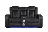 STEFANO20 3PC Reclining Set Black