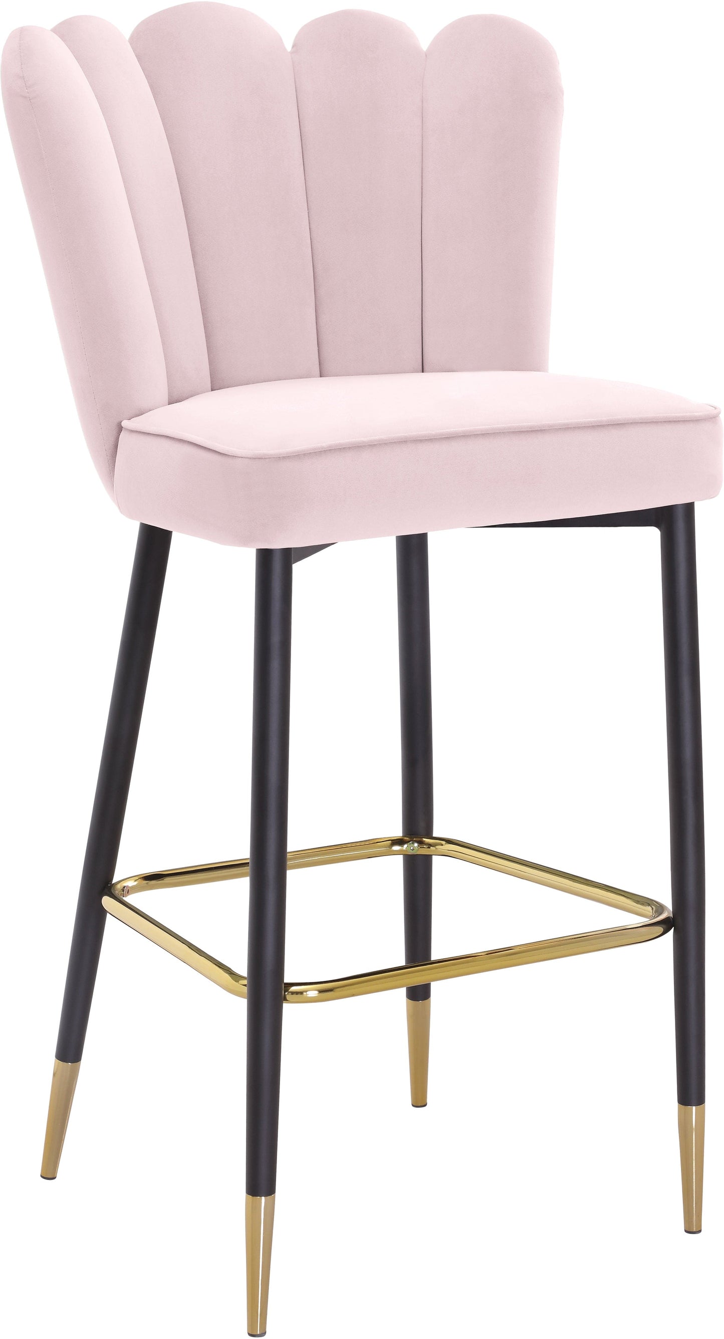 Lily Velvet Upholstered Bar Stool (Set of 2)