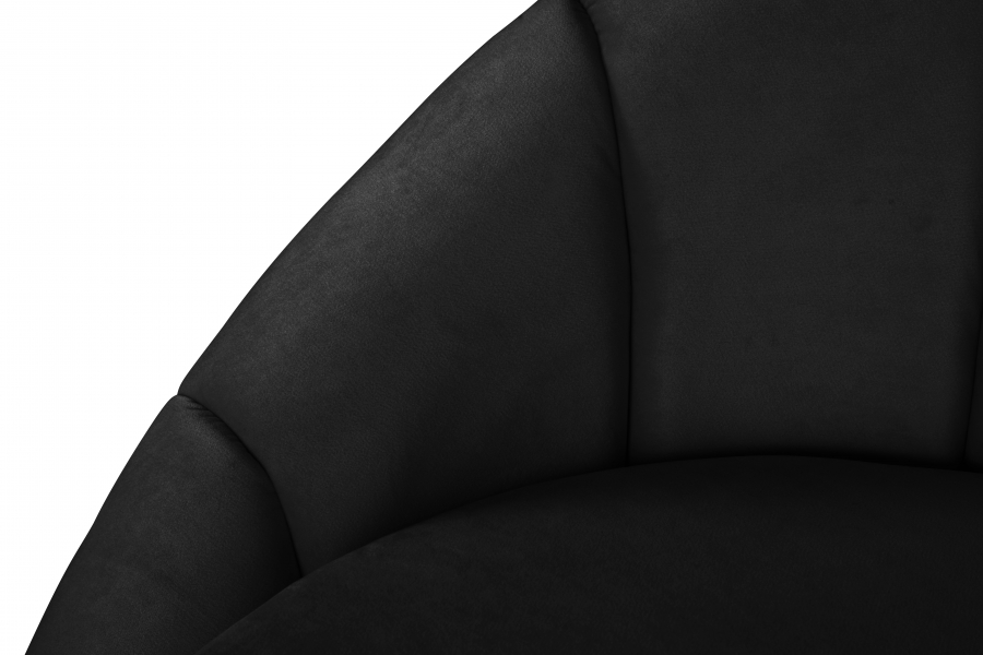 Shelly Velvet Upholstered Chair Black
