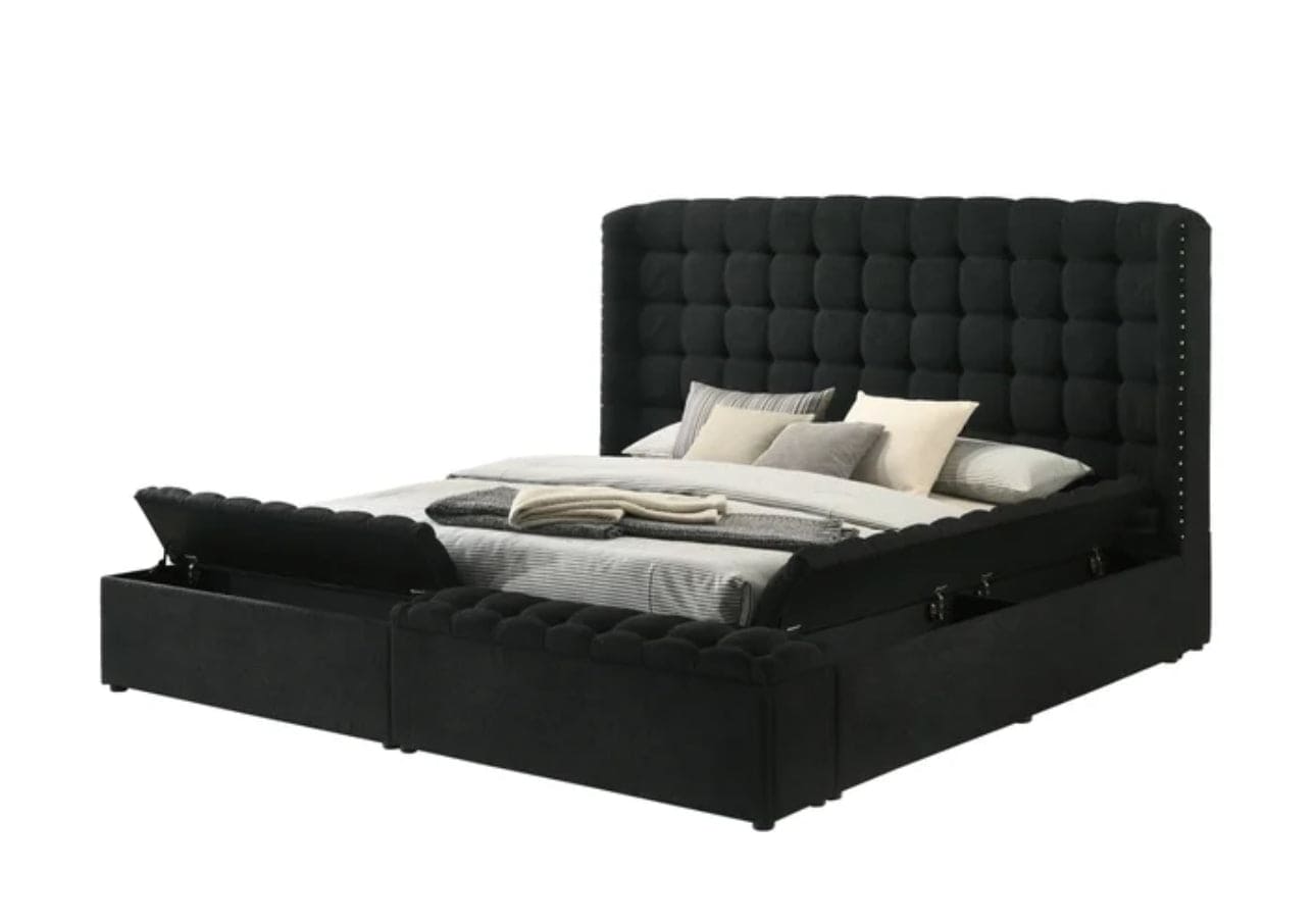 Madonna Black Platform Bed