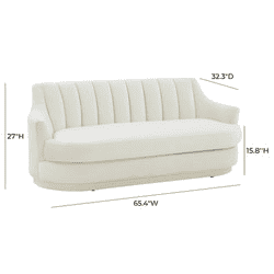 Peyton Cream Velvet Loveseat