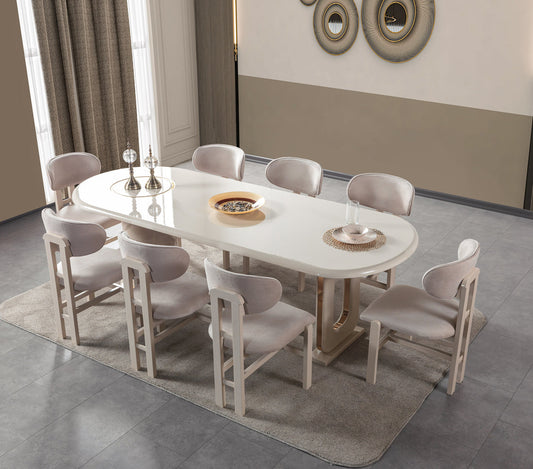 Helena Ivory 9-Piece Dining Set