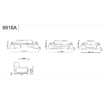 MATRIX BLACK & WHITE  2PCS SOFA & LOVESEAT (Copy)