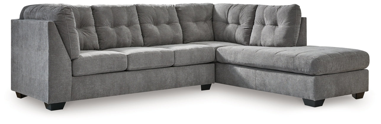 Marleton 2-Piece Sectional with RAF Chaise Gray