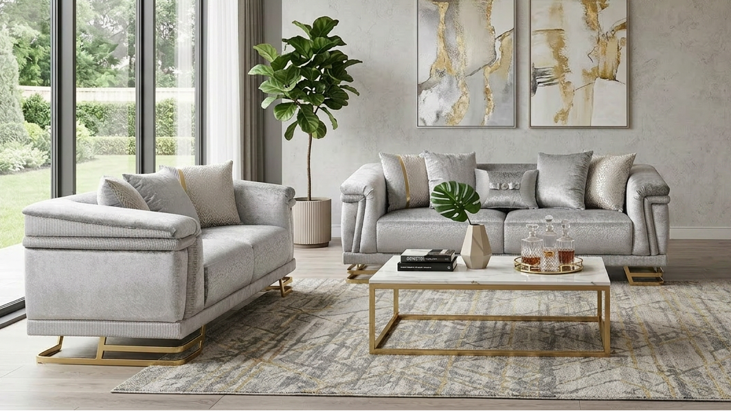 Amalfi Living room Set (Grey)