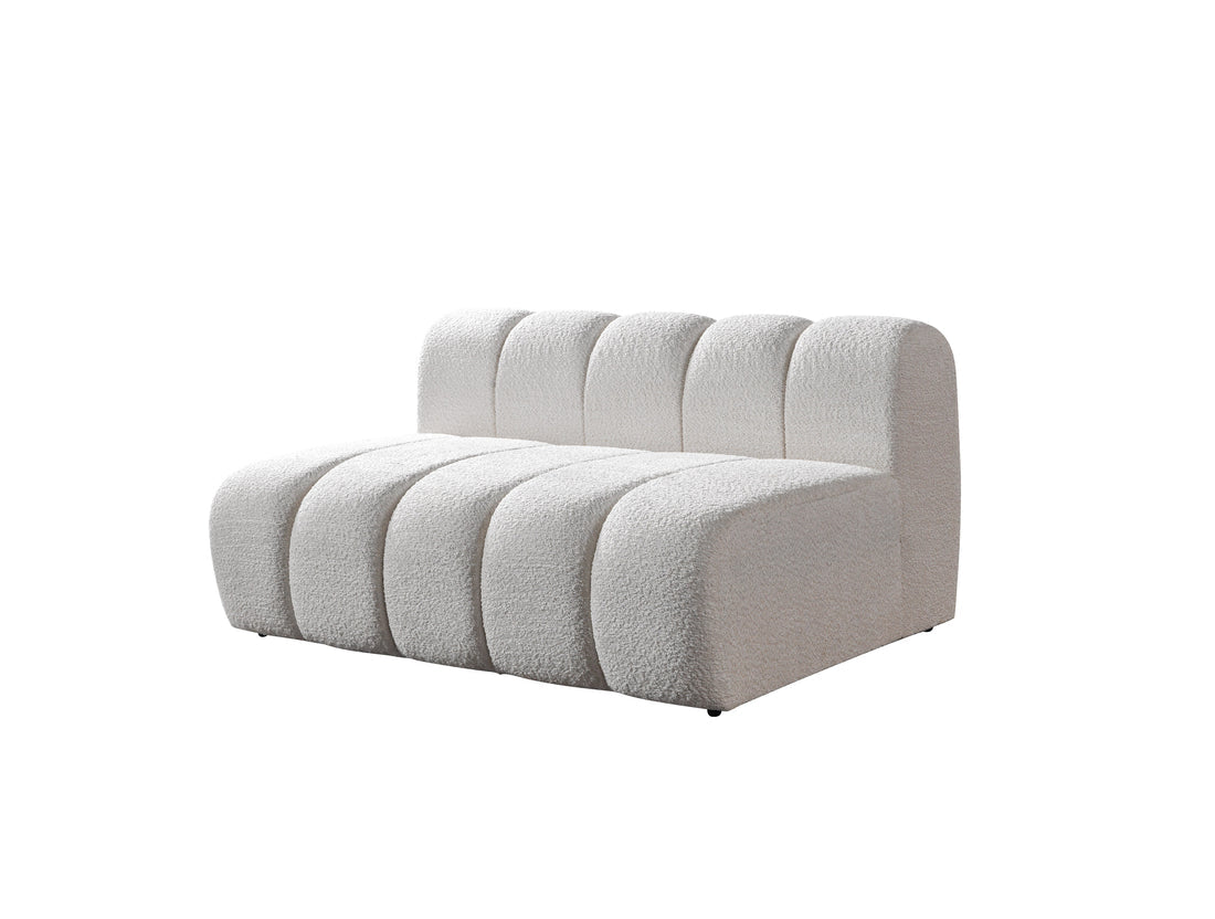 Lis Ivory Boucle Double Chaise 147" Sectional