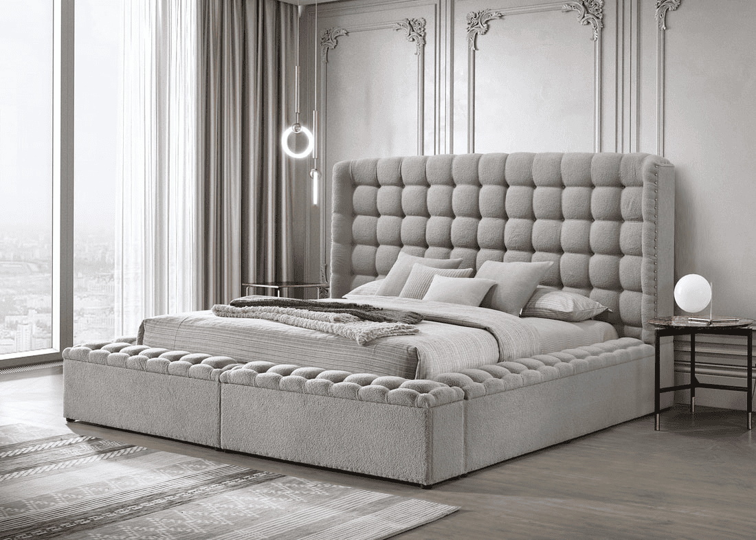 Madonna Gray Platform Bed