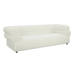 Elsa Cream Vegan Shearling Sofa