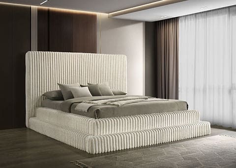 Micah Queen Bed (Cream)