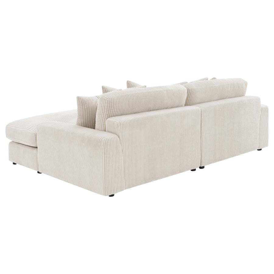 Blaine 2-Piece Upholstered Reversible Sectional Sand