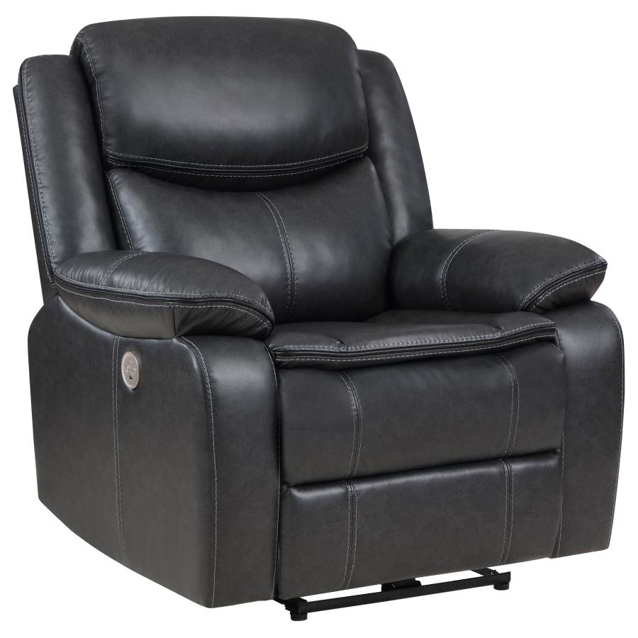 Sycamore Upholstered Power Reclining Sectional Sofa Grey