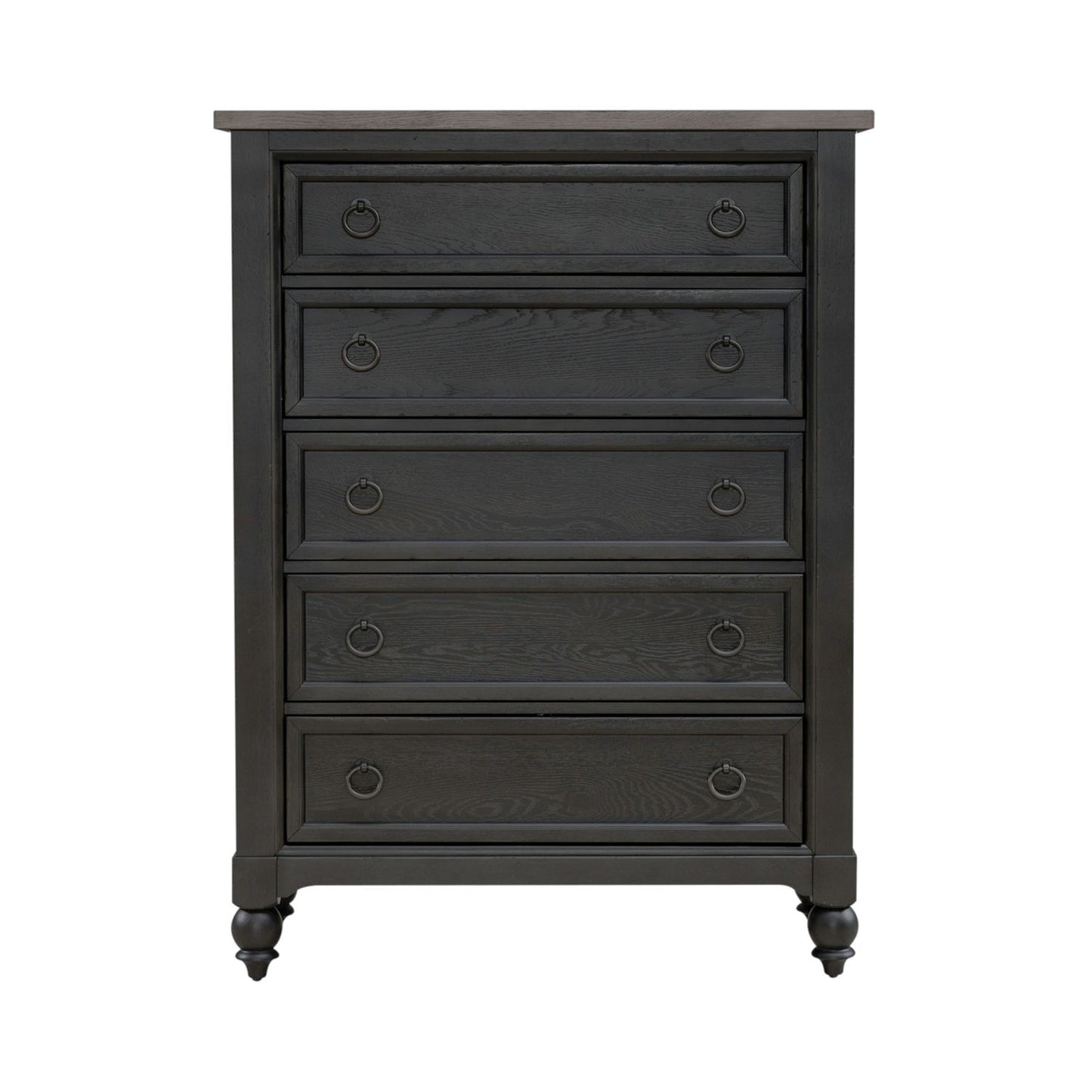 Americana Farmhouse 5 Drawer Chest - Black