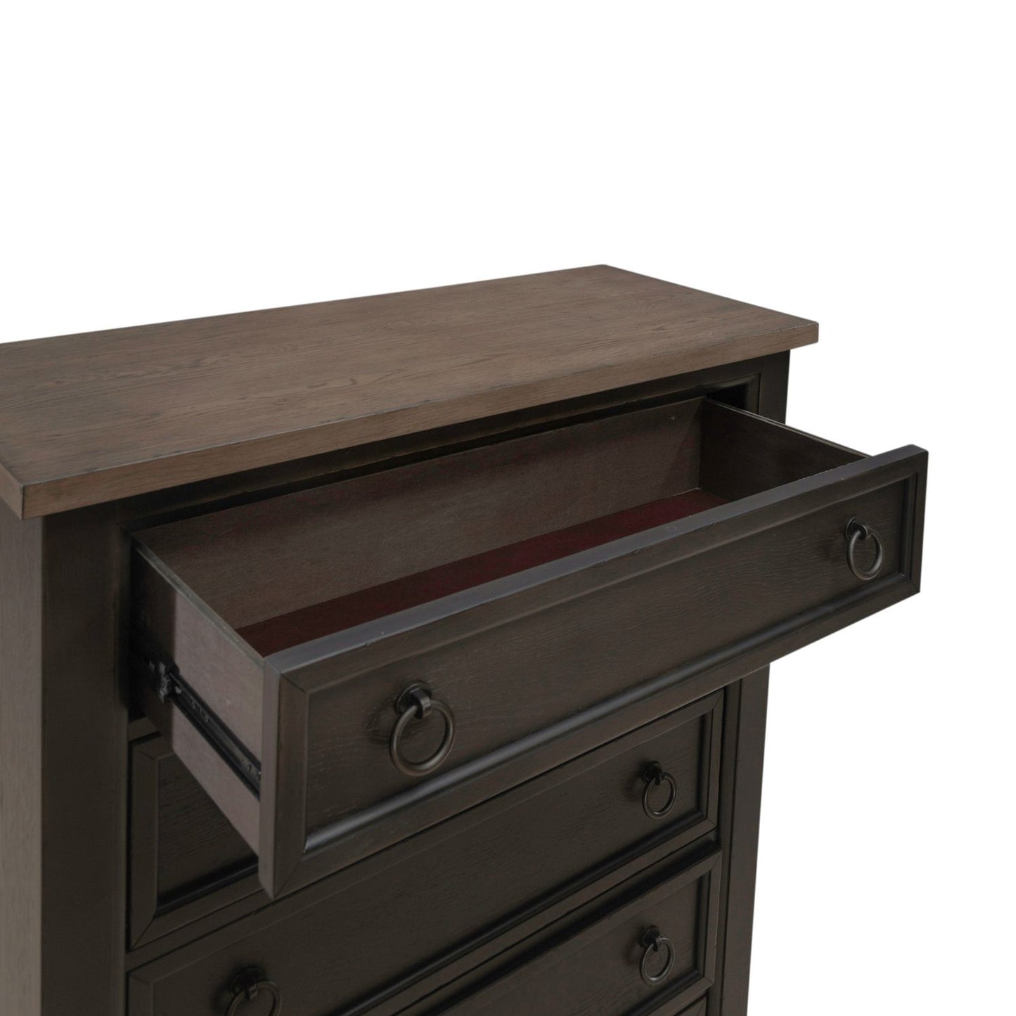 Americana Farmhouse 5 Drawer Chest - Black