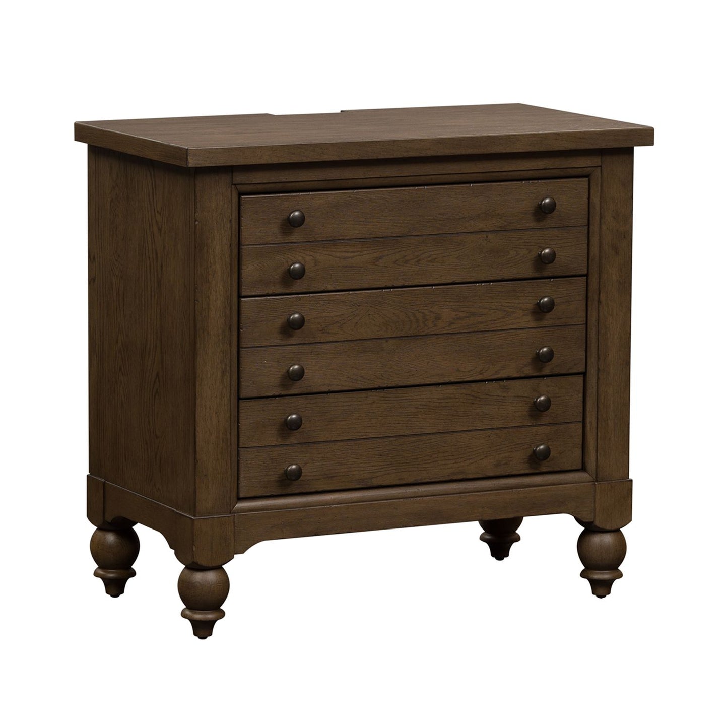 Americana Farmhouse Bedside Chest w/ Charging Station
